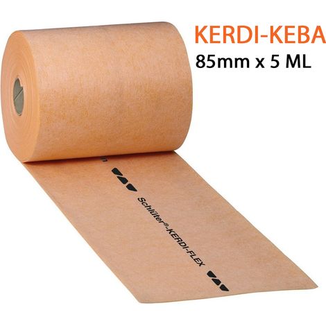 Schluter – Bande d'étanchéité KERDI-KEBA 5 mètres – 85 mm – Polyéthylène double face pour jonctions sol/mur – Compatible DITRA et KERDI
