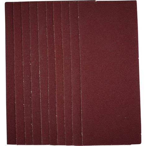 Draper 1/3 Sanding Sheets – 93 x 230mm, 80 Grit, Pack of 10 (1/5)