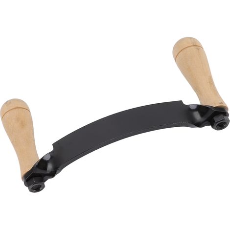 Couteau à dégarnir en acier tungstène HRC 30, manche en bois, lame incurvée très affûtée pour travailler le bois (25 cm) (1/5)