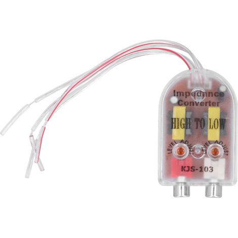 Convertisseur Radio stéréo de voiture 12V, haut-parleur, amplificateur de ligne RCA haut à bas, adaptateur d'impédance Audio (1/5)