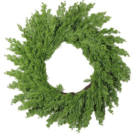 Guirlande En Cèdre Artificielle - 50 Cm De Diamètre - Pour Porte Extérieure Intérieure Mur - Décoration Festive Pour Noël Automne Merci Et Toute L Année - 1 Pièce (1/5)