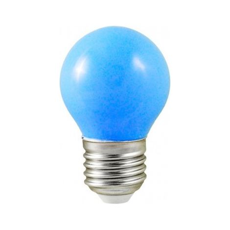 Ampoule LED E27 Bulb opaque bleu G45 1W (9W)