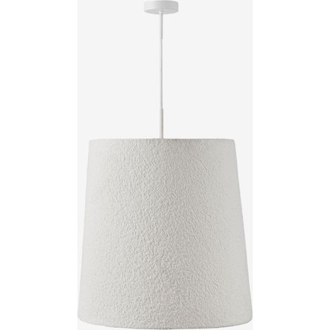 Plafonnier Delmore en tissu bouclé SKLUM Blanc