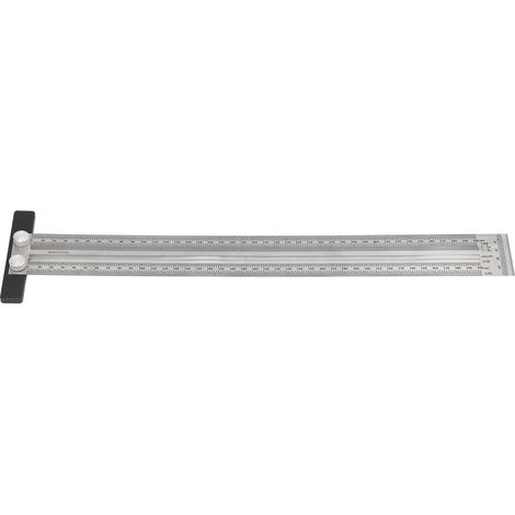 Règle de traçage pour menuisier, règle à trous, règle de guidage, équerre de précision en acier inoxydable, 400 mm, haute exactitude (1/5)