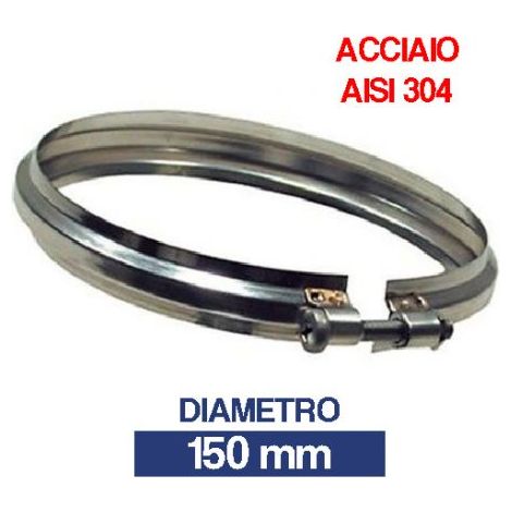 FASCETTA STRINGITUBO IN ACCIAIO INOX PER TUBO CANNA FUMARIA 24432V 150 (22630)