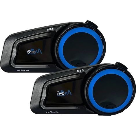 Auriculares Bluetooth para motocicleta, alcance de 1000 metros, función para compartir música, 2 unidades M6S (1/2)