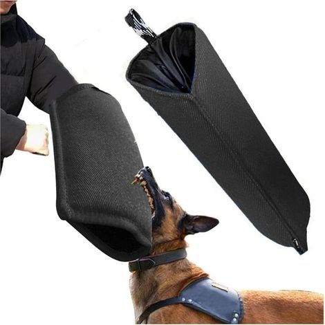 Manchons de protection contre les morsures de chien. manchons de protection de bras en toile de jute noire. protection de dressage for chiens for mordre. manchon de morsure de chien for dressage