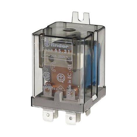 Relais de puissance 1NO 30A 12V DC sans de fixation Faston 250 AgSnO2 FINDER 653190124309