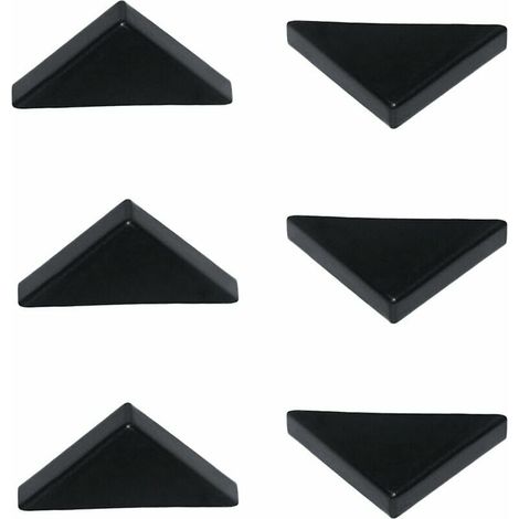 Protections D Angle Noires 6mm - Coins En Pe Pour Verre Miroir Carrelage - Protection Transport Et Stockage - Lot De 20 (1/5)