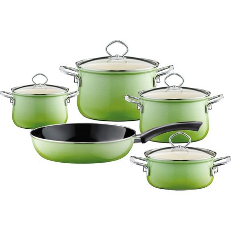 RIESS Set de casseroles 5 pièces émeraude émaillé