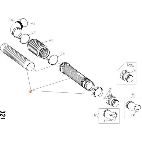 KIT TUYAU D.100 ORIGINAL EMAK CFI0G43500