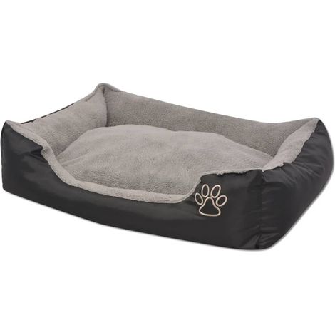 vidaXL Cuccia per Cani con Cuscino Imbottito Taglia XXL Nero