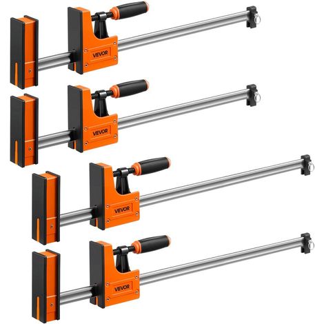 Pour le travail du bois et du métal, maintenez fermement avec 4 serre-joints F 24''/31'', mode écarteur inclus (1/5)
