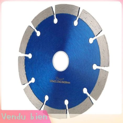 HURRISE Disque de diamant pour meuleuse d'angle - marbre, béton - Haute efficacité Diamètre 125 (1/5)