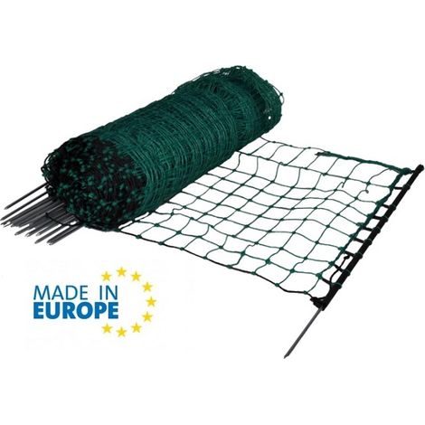 EuroNetz Rete per Conigli-/Hobby Verde 65/1-15/N-50 m GALLAGHER per Recinzioni Elettriche