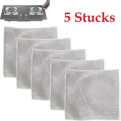 Lot de 5 torchons en fil - Multifonctions - Pour usage humide et sec - Torchons de cuisine (1/5)