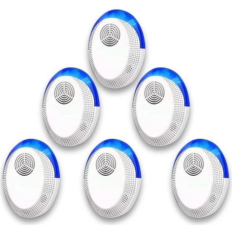 Anti Moustique Ultrason Prise, Ultrason Souris Mouche 6 PCS, Appareil Repulsif Souris Efficace pour Repousser Les Rats, moustiques (1/4)