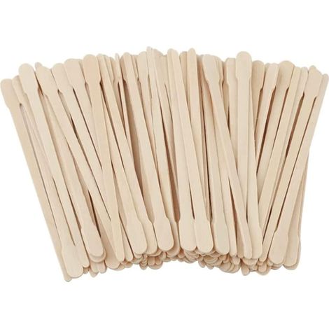 Bâtons de Cire Lot de 200 Pièces Bâton Applicateurs en Bois pour Cire Épilation 88mm Épilation Sourcils, Lèvres, Visage (1/5)