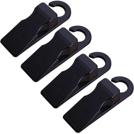 Set of 4 Black Door Stops for Door Bottom, Rubber Door Stopper, Cute Door Stopper with Handle, Heavy Duty Door Stop (1/5)