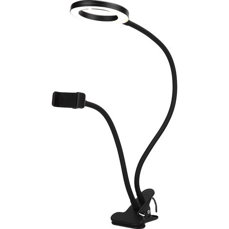 Lampe annulaire LED flexible pour tatouage, éclairage de bureau réglable, lumière de maquillage microblading à pince (1/5)