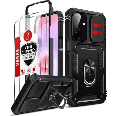 Coque pour Samsung Galaxy A27 / A 27 5G AVCE 2 Verre Trempé-Noir (1/5)