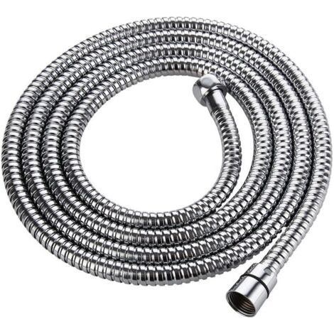 2M Shower Hose, Anti-Twist Stainless Steel Shower Hose, Chrome Finish, Shower Accessories, Universal Bathroom Sanitary Hose (1/5)