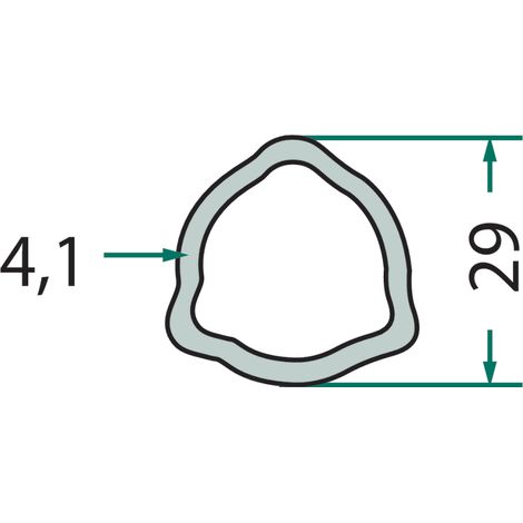 Tubo profilato 1m 417710293100 GRANITO