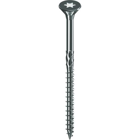 Vis à bois/agglo, 4x60, Tête fraisée, Empreinte Torx, Acier zingué, Filetage partiel, Boîte de 250 (1/5)