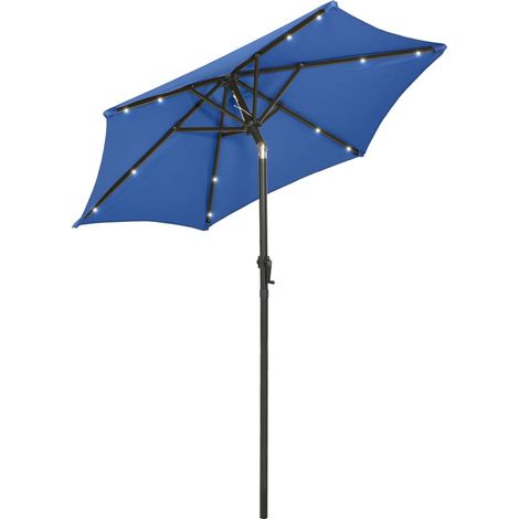 Maison Exclusive - Parasol de jardin avec lumières LED bleu azuré aluminium