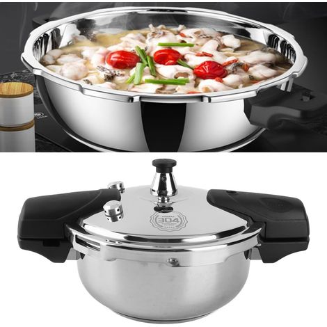 Mini olla antiexplosiva de 1,8 l, llama de gas electromagnética, cacerola para ostras/pescado/cazuela, acero inoxidable 304. (1/5)