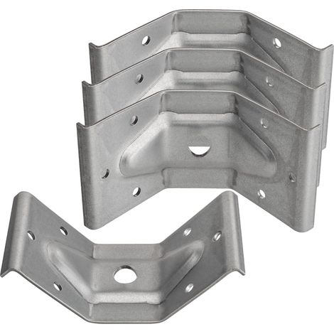 4 Stück Winkelbeschläge 60 x 100 mm für Tisch-, Bank- und Stuhlkonstruktionen (1/4)