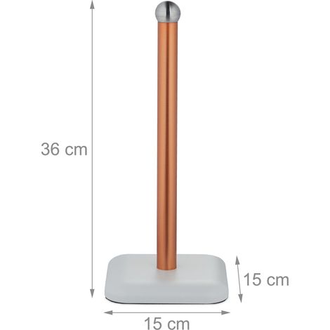 Soportes para papel de cocina de acero inoxidable diseño elegante cocina 30 x 15 cm estable de acero inoxidable plateado 130013335 (1/4)