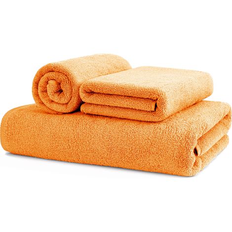 Asciugamani Salvietta Bagno In Morbida Spugna Modello Sophie Colore Arancio, misuraOspitecoloreArancio