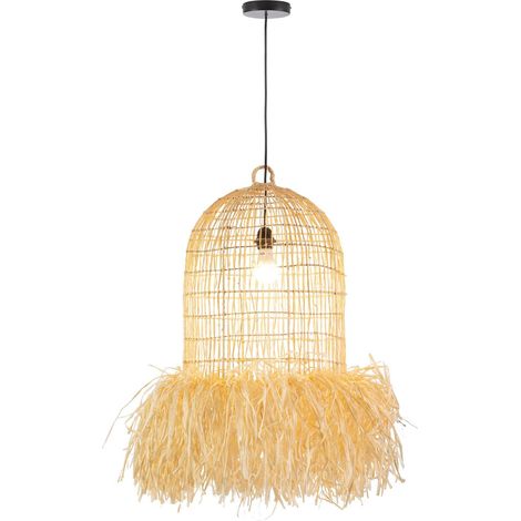 Suspension Sisal Chic Élégance 40x40x55 Blanc - Blanc Sisal Chic (1/5)