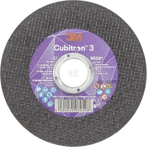 Disco de corte Cubitron 3 115 x 0,8 mm 3M 86581