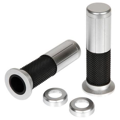 LAMPA - MANOPOLE TATOO UNIVERSALI PERMOTO E SCOOTER - IN ALLUMINO E GOMMA ANTISCIVOLO - DESTRA Ø25MM E SINISTRA Ø22MM (1/3)