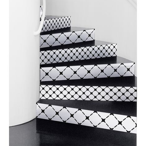 Stickers adhésifs escalier carrelages contremarche - SANELA - 2 bandes de 12.5x87.5cm (1/3)
