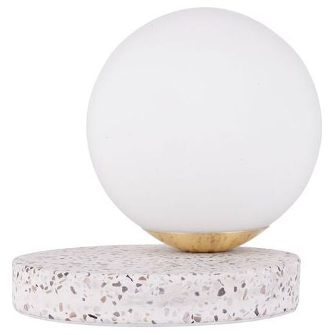 [NEUWERTIG] B-Ware Nova Luce Tischleuchte Tischlampe BESON Grau E14 LED Lampe Beleuchtung Glas (1/2)