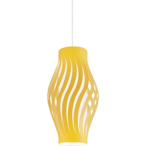 Sospensione Moderna Helios Polilux ® Ocra Pastello 1 Luce E27 H61Cm (1/2)