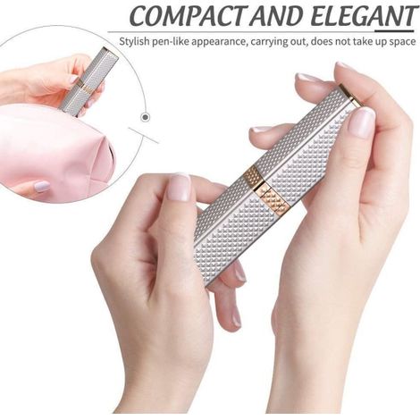 Épilation sourcils et visage 2-en-1 rechargeable avec lumière LED KLB (1/5)