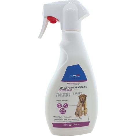 Spray antiparasitaire diméthicone 500 ml, pour chats et chiens - Francodex