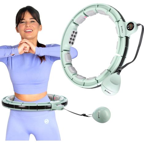 Hula Hoop magnético verde con peso y contador (1/5)