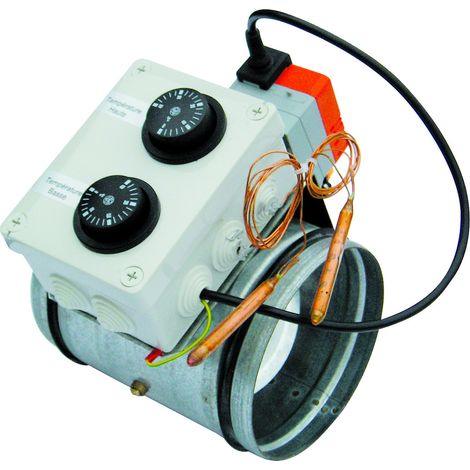 Registre motorisé avec double thermostat, réglable, D 160 mm S&P (UNELVENT) 860518
