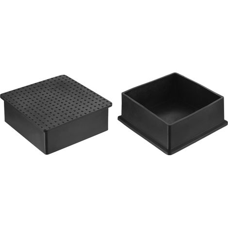 1 Pièces Bouchons Carrés en Plastique 80 x 80mm Noir (1/5)
