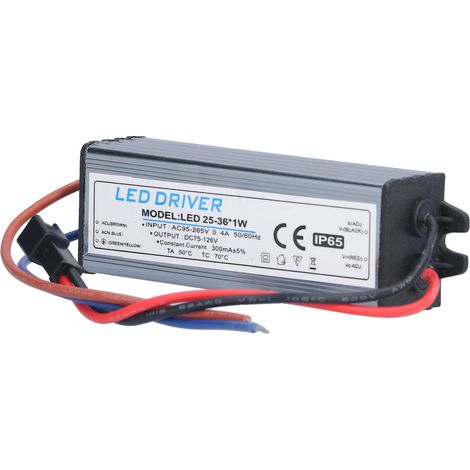 Alimentation pour lampe LED DIY (transformateur et pilote) AC 95-265 V DC 75-126 V, 25-36 x 1 W, 300 mA (1/5)