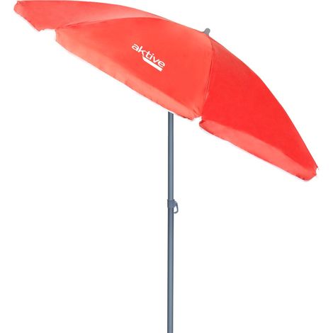 Aktive Paraguas de playa rojo 180 cm octogonal (1/5)