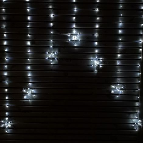 1.2m Battery Operated Snowflake Curtain Christmas Lights with 147 White LEDs (1/5)