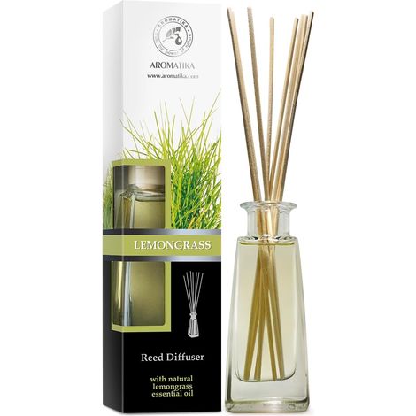Diffuseur de Parfum Citronnelle 100ml - Huile Essentielle Naturelle de Citronnelle - Fragrance Fraîche et Durable - Desodorisant Maison - Aromathérapie - Spa - Club - Reed Diffuser Lemongrass (1/5)