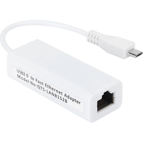 Adaptateur de carte réseau Micro USB vers port Ethernet RJ45 pour carte mère Raspberry Pi Zero 1.3/W