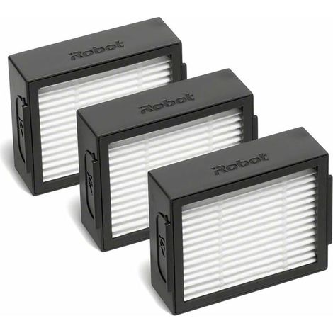 Paquete de 3 filtros para aspiradoras robot Roomba de las series i y e, blanco y negro, Guazhuni. (1/3)